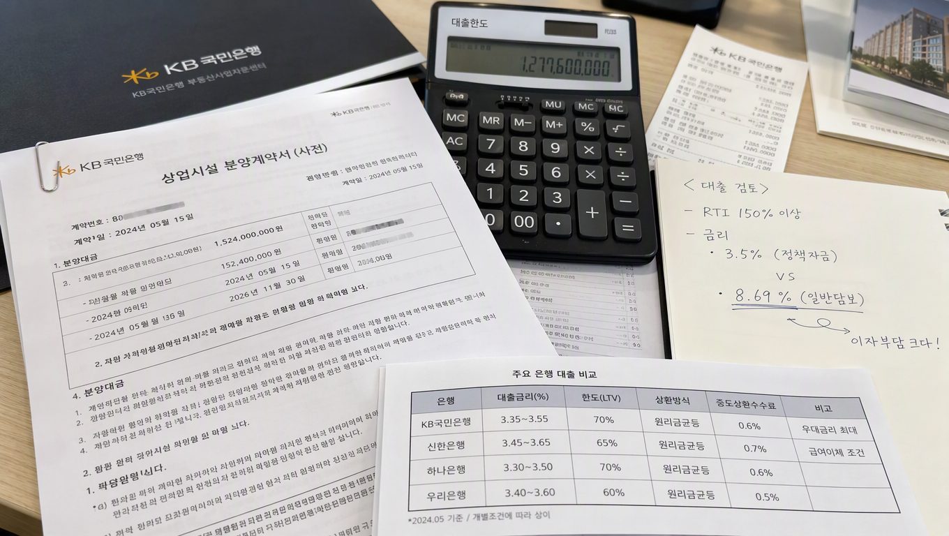 상가 분양 대출 한도와 필요 조건, 비용