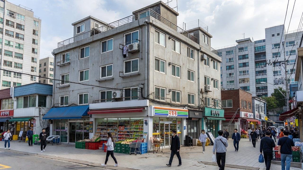 상가 분양 공고 입지 조건을 나타내는 단지 내 상가 전경