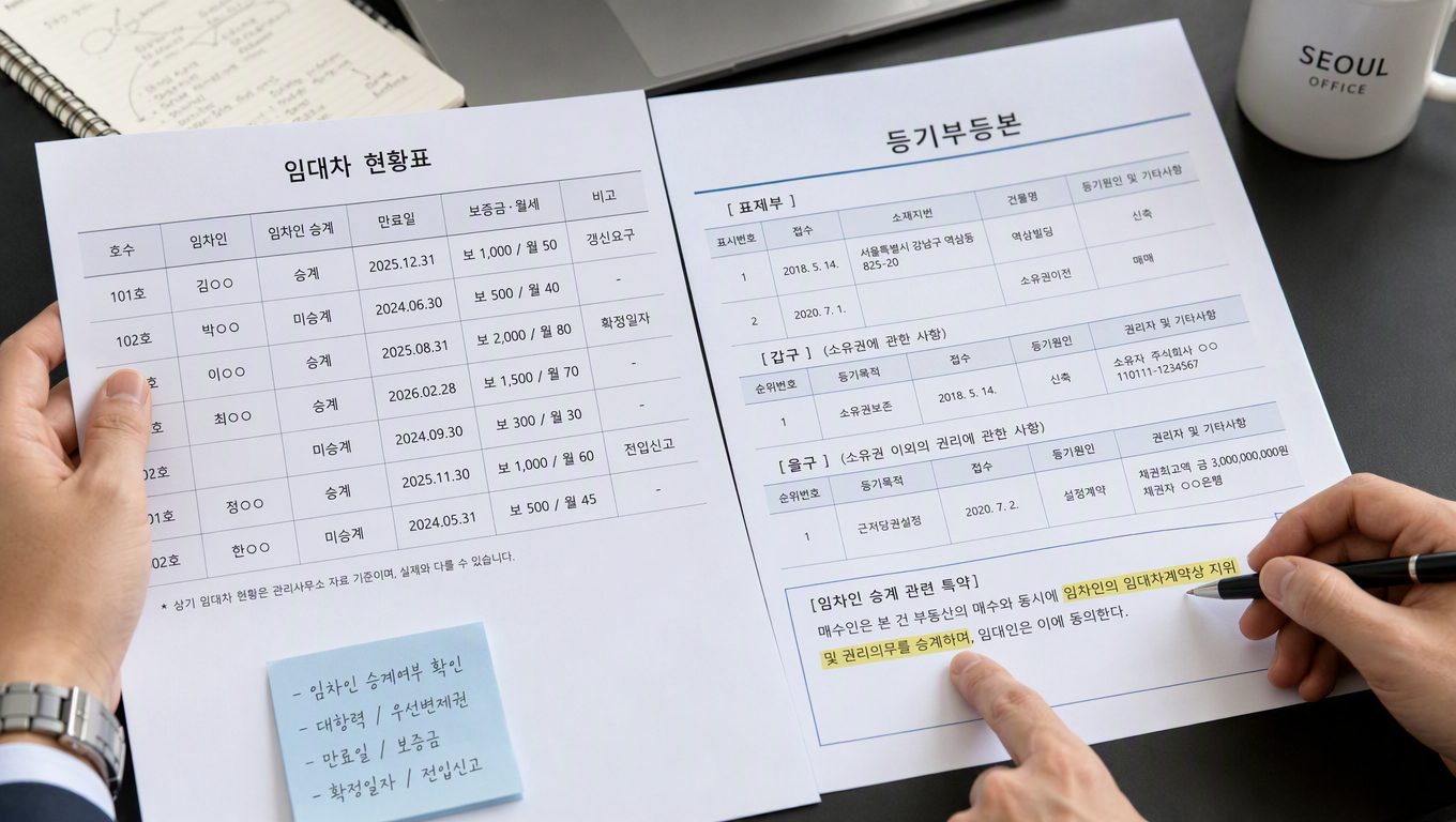 수도권상가건물매매 전 임차인 승계와 등기부 확인 방법