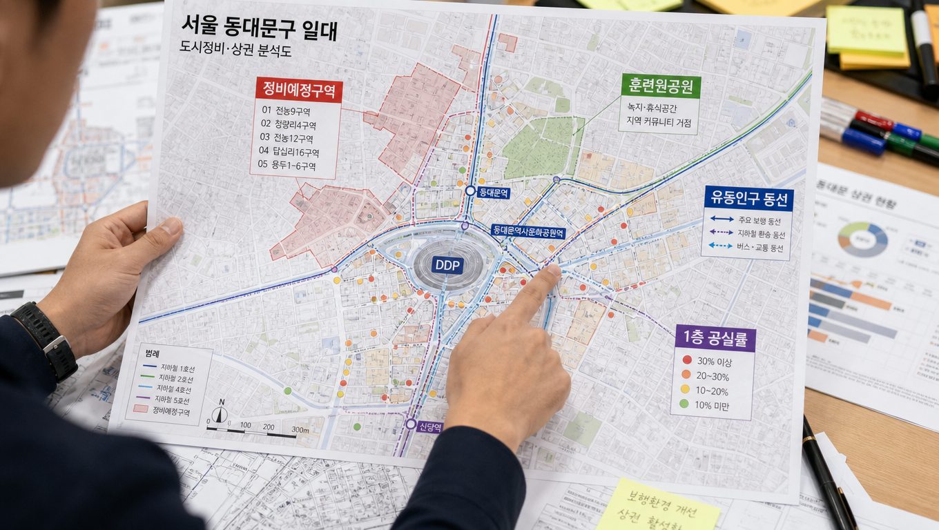 동대문 상권 활성화를 위한 서울시 마스터플랜과 상가 입지 기준