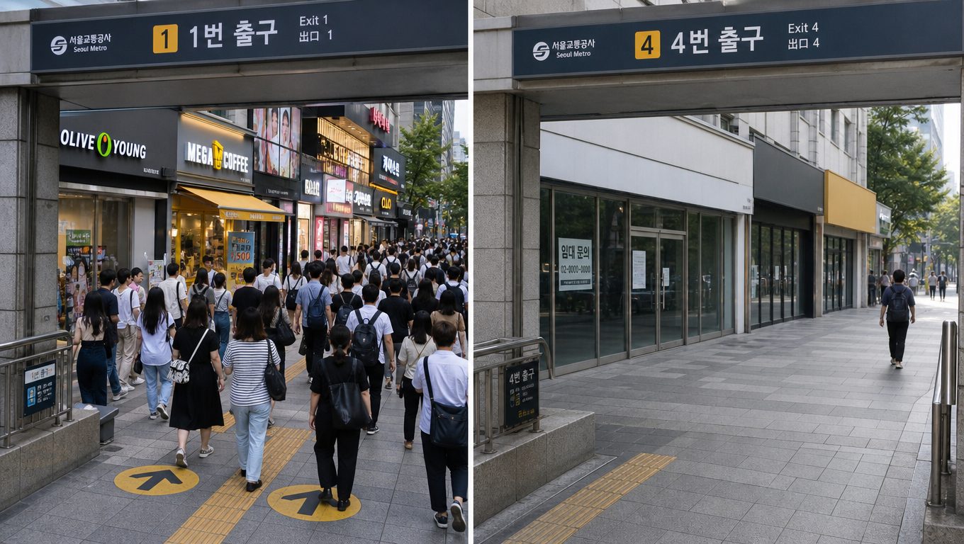 역세권 상가 출구에 따라 가치가 다른 이유
