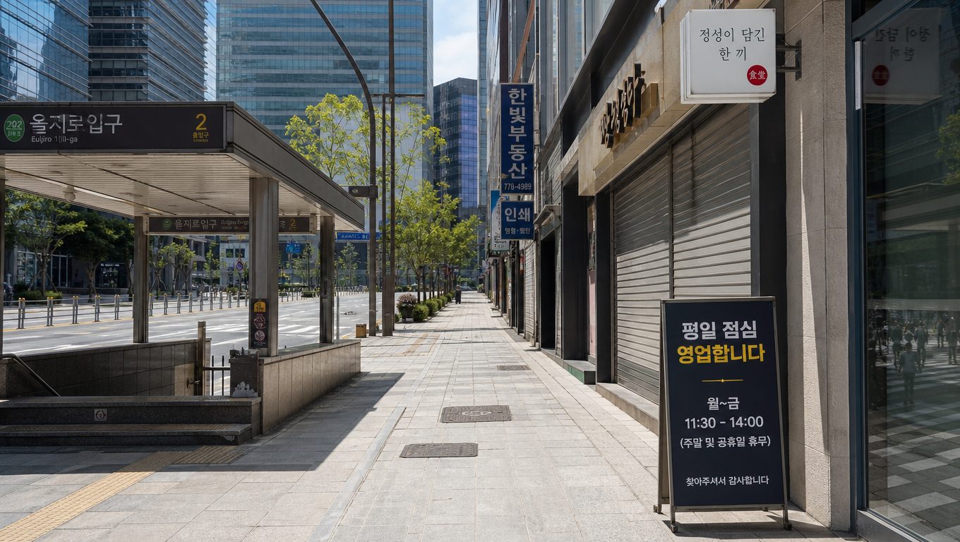 서울 오피스 상권 주말 유동인구가 적은 이유